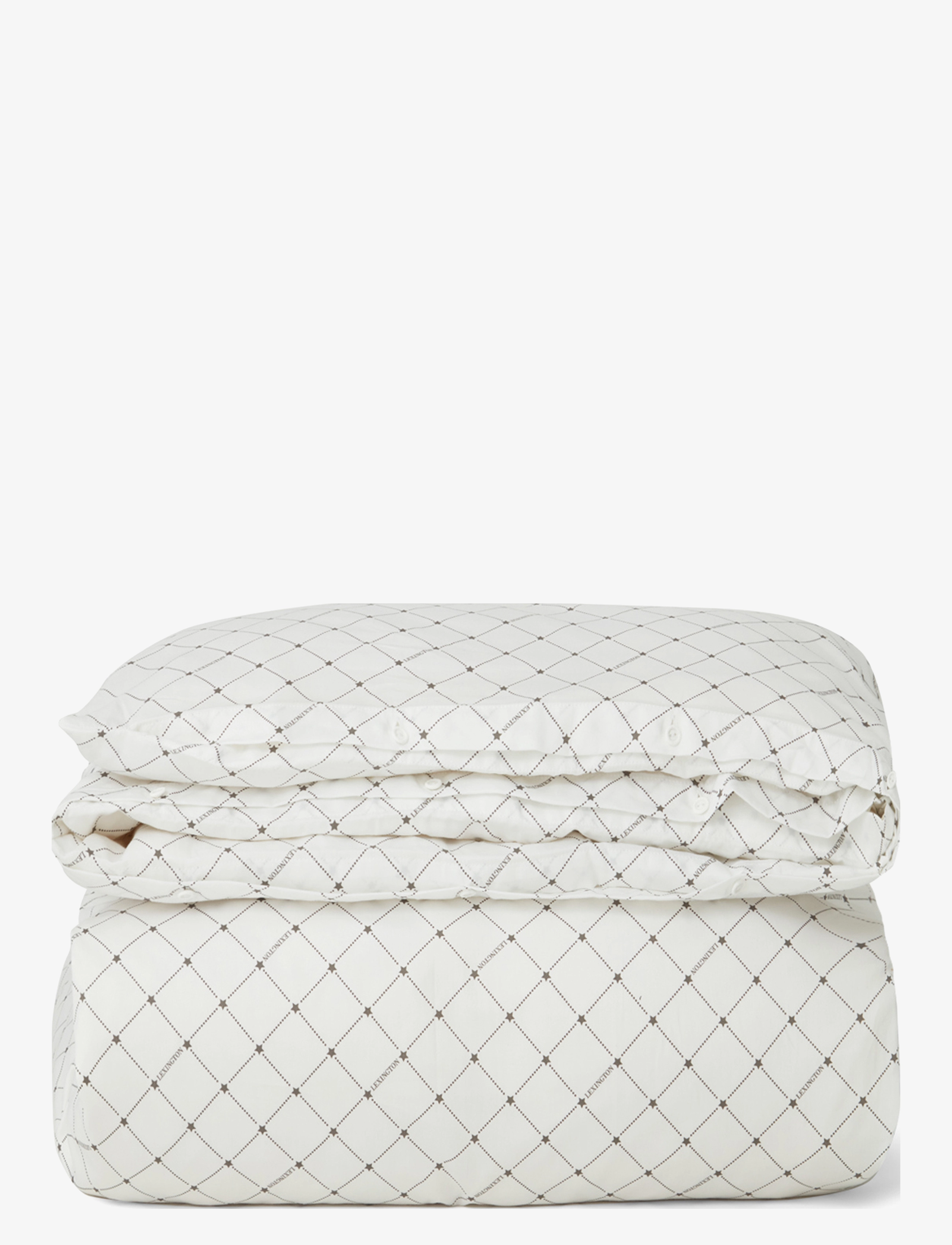 Lexington Home White/Gray Signature Star Sateen Duvet Cover - Bettwäsche - WHITE/GRAY / white