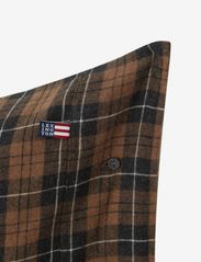 Lexington Home - Brown/Dk Gray Checked Cotton Flannel Pillowcase - laagste prijzen - brown/dk gray/white - 1
