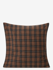 Lexington Home - Brown/Dk Gray Checked Cotton Flannel Pillowcase - laagste prijzen - brown/dk gray/white - 2