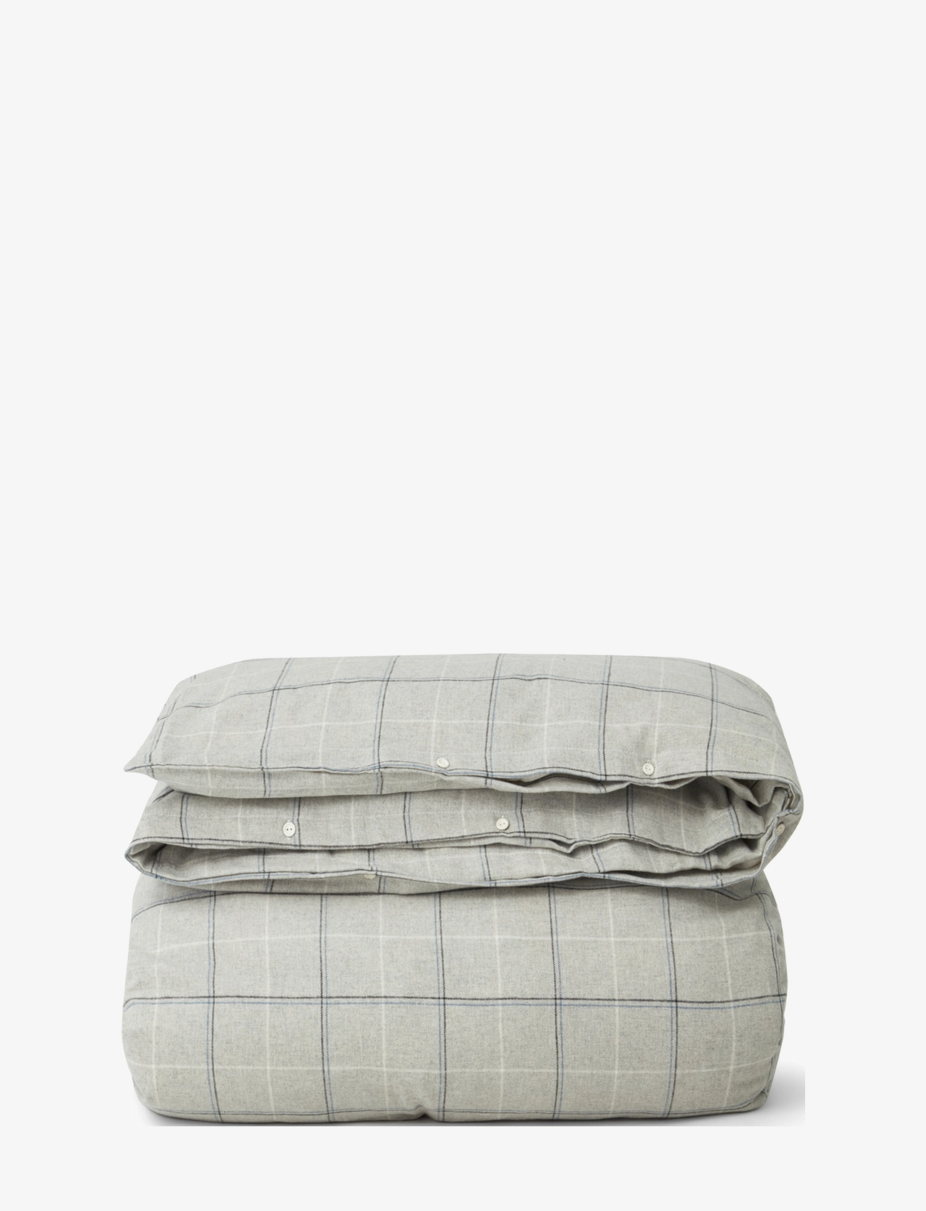 Lexington Home Lt Gray/Dove Checked Cotton Flannel Duvet Cover - Textilier - LT GRAY/DOVE/DK GRAY/WHITE / grey