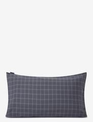 Checked Lyocell/Cotton Pin Point Oxford Pillowcase - DOVE/DK GRAY/WHITE
