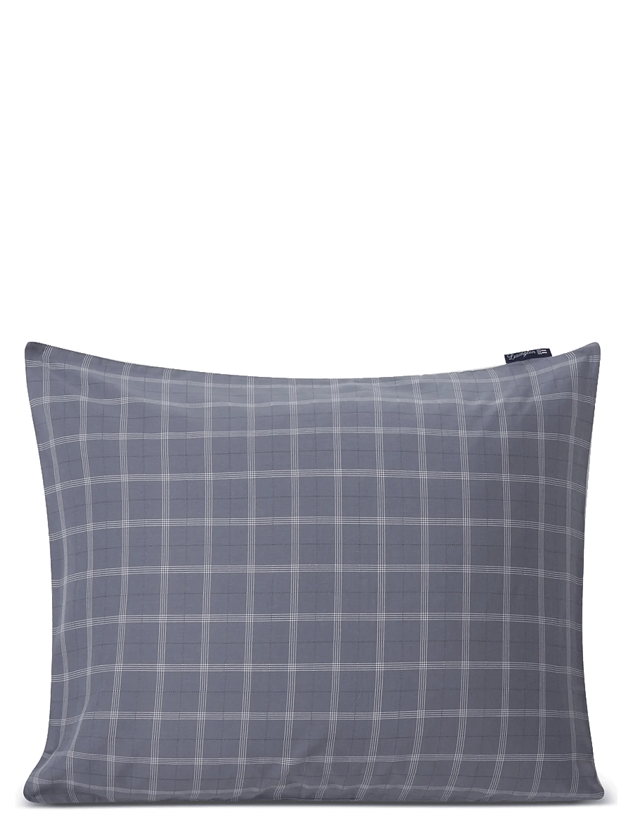 Lexington Home - Checked Lyocell/Cotton Pin Point Oxford Pillowcase - madalaimad hinnad - dove/dk gray/white - 0