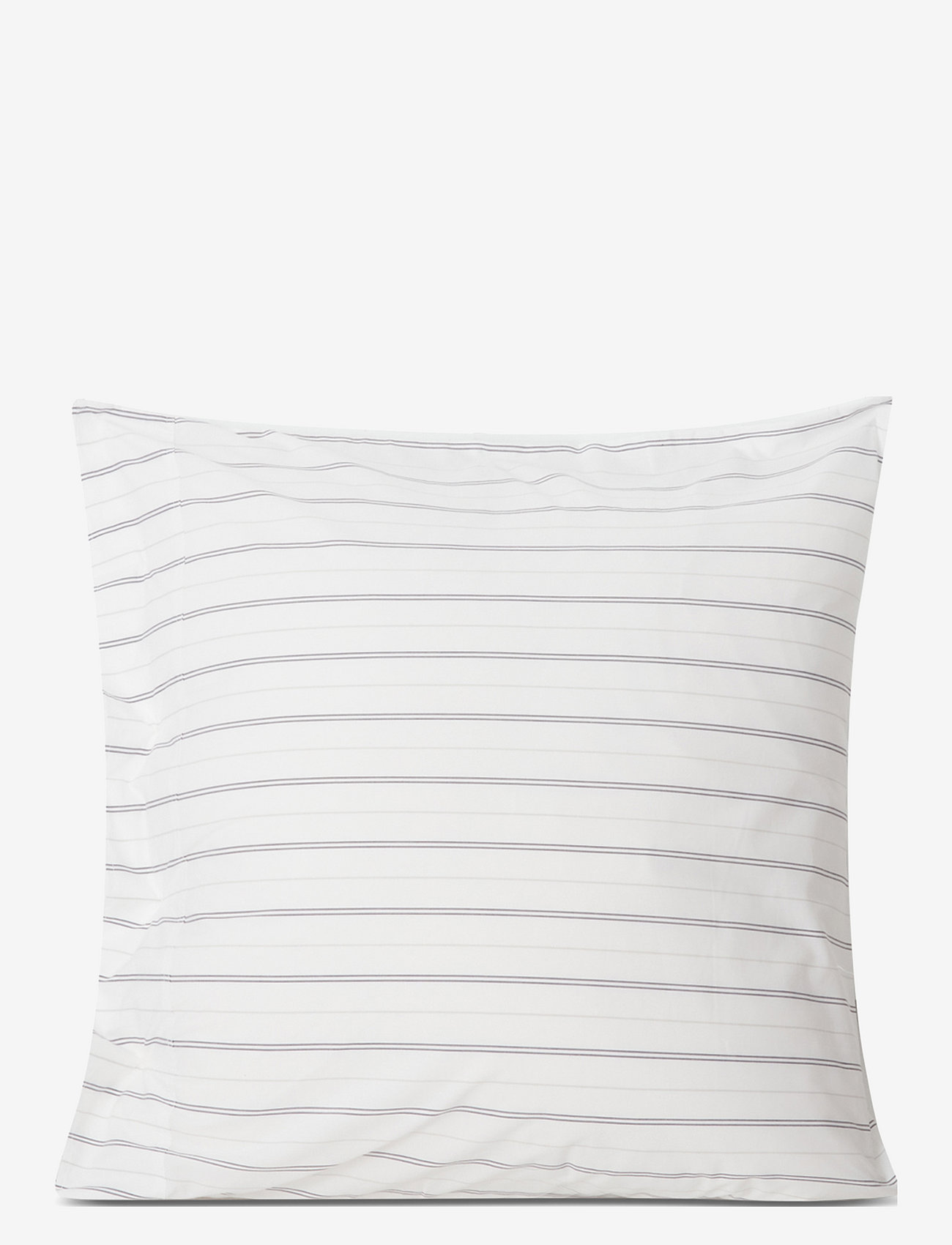 Lexington Home - Striped Cotton Poplin Pillowcase - Örngott - white/lt gray/dk gray - 0