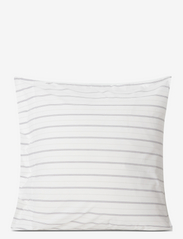Striped Cotton Poplin Pillowcase - WHITE/LT GRAY/DK GRAY