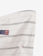 Lexington Home - Striped Cotton Poplin Pillowcase - laveste priser - white/lt gray/dk gray - 1