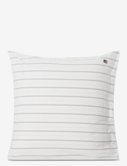 Lexington Home - Striped Cotton Poplin Pillowcase - putevar - white/lt gray/dk gray - 2