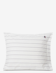Lexington Home - Striped Cotton Poplin Pillowcase - tyynyliinat - white/lt gray/dk gray - 5
