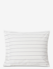 Lexington Home - Striped Cotton Poplin Pillowcase - laveste priser - white/lt gray/dk gray - 6
