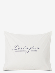 Printed Organic Cotton Poplin Pillowcase - WHITE/DOVE