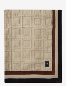 Graphic Quilted Organic Cotton Bedspread, Lexington Home
