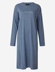 Angelica Cotton Modal Jersey Nightgown - BLUE MELANGE