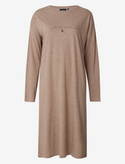 Angelica Cotton Modal Jersey Nightgown - MID BROWN MELANGE
