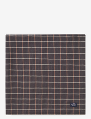 Checked Cotton/Linen Tablecloth - DK GRAY/BEIGE