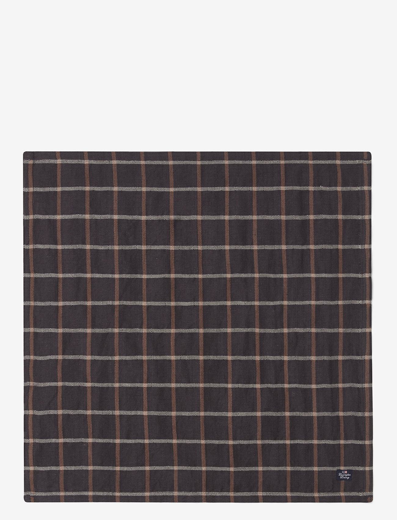 Lexington Home - Checked Cotton/Linen Napkin - serwetki materiałowe - dk gray/beige - 0