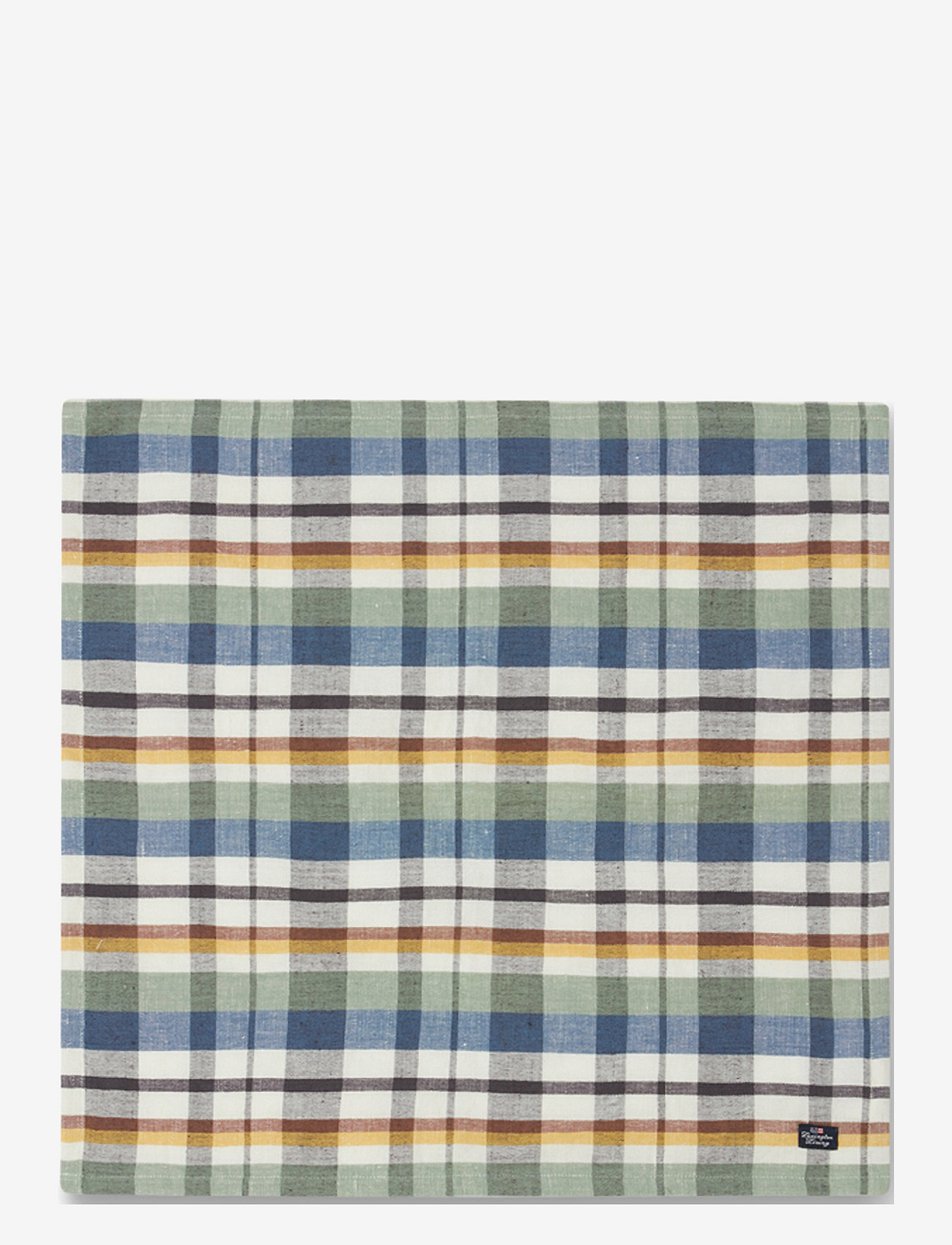 Lexington Home - Multi Checked Cotton/Linen Napkin - linen- & cotton napkins - blue multi - 0