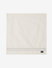 Cotton/Linen Napkin with Embroidered Stitches - OFF WHITE