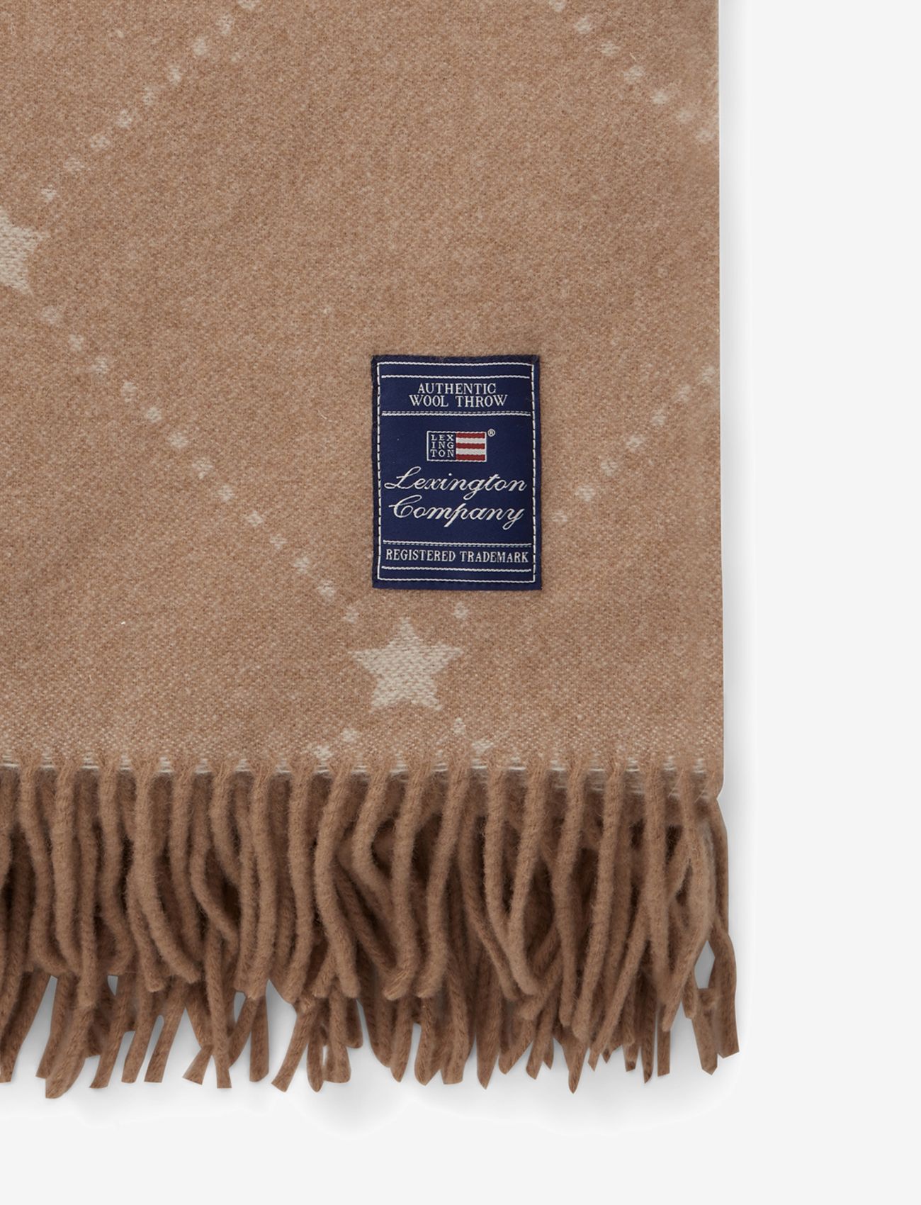 Lexington Home - Signature Star Recycled Wool Throw - plaider - beige/white - 1