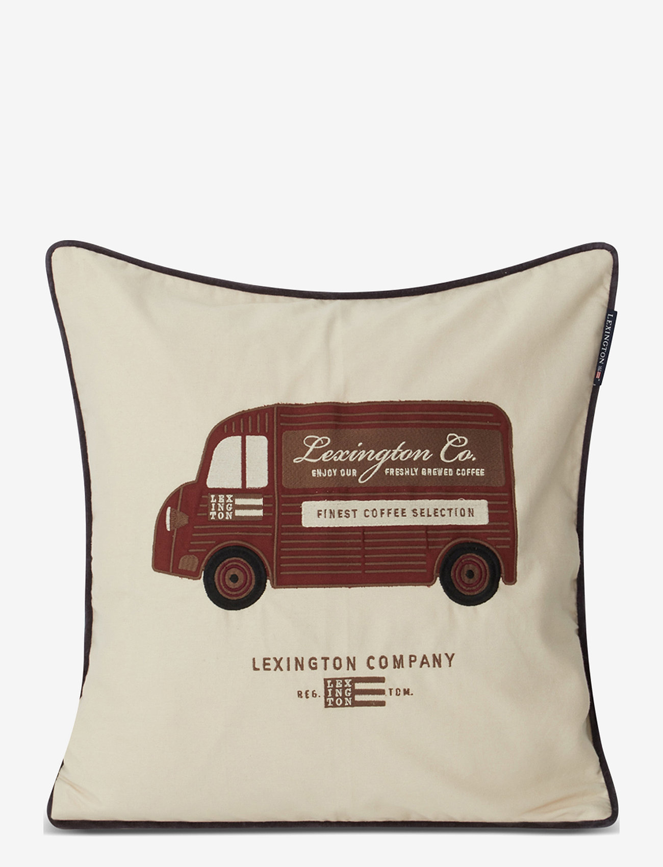 Lexington Home - Coffee Truck Organic Cotton Twill Pillow Cover - kussenslopen - lt beige/brown - 0