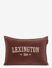 Lexington Home - Logo Message Organic Cotton Velvet Pillow - tyynyt - brown - 0