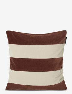 Block Striped Organic Cotton Velvet Pillow Cover, Lexington Home
