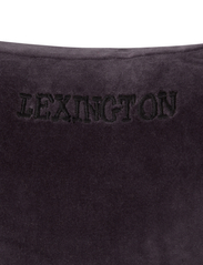 Lexington Home - Striped Organic Cotton Velvet Pillow - pillow cases - dk gray/lt beige - 3