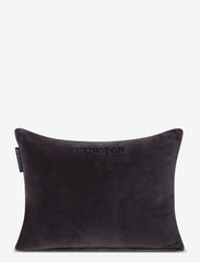 Lexington Home - Striped Organic Cotton Velvet Pillow - putevar - dk gray/lt beige - 2