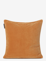 Lexington Home - Patched Organic Cotton Velvet Pillow Cover - pudebetræk - mustard/lt beige - 2
