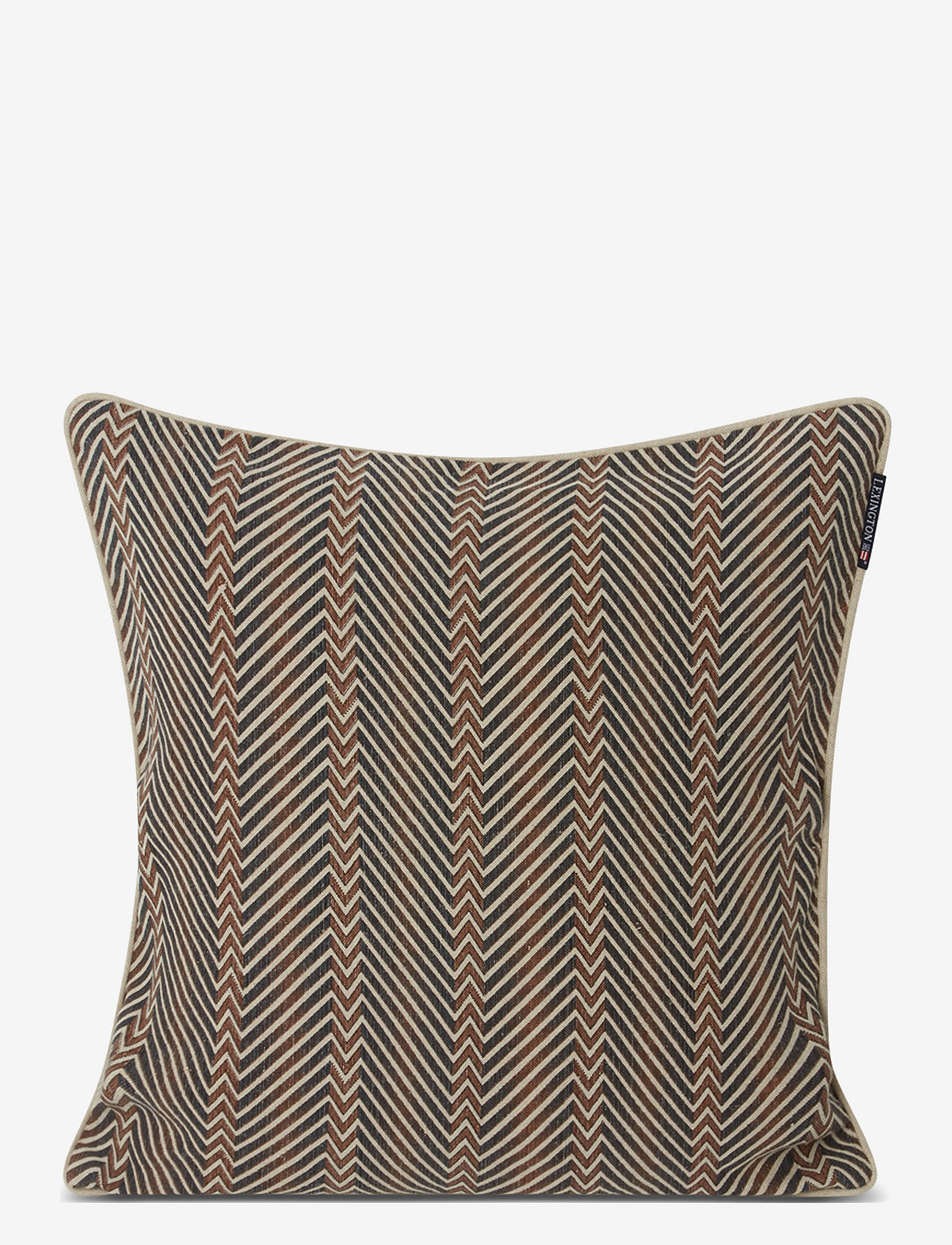 Lexington Home - Printed Linen/Cotton Pillow Cover - pudebetræk - brown/lt beige - 0