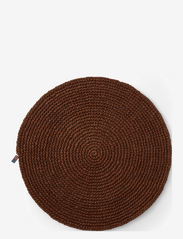 Round Recycled Paper Straw Placemat - BROWN