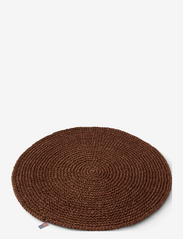 Lexington Home - Round Recycled Paper Straw Placemat - brown - 2