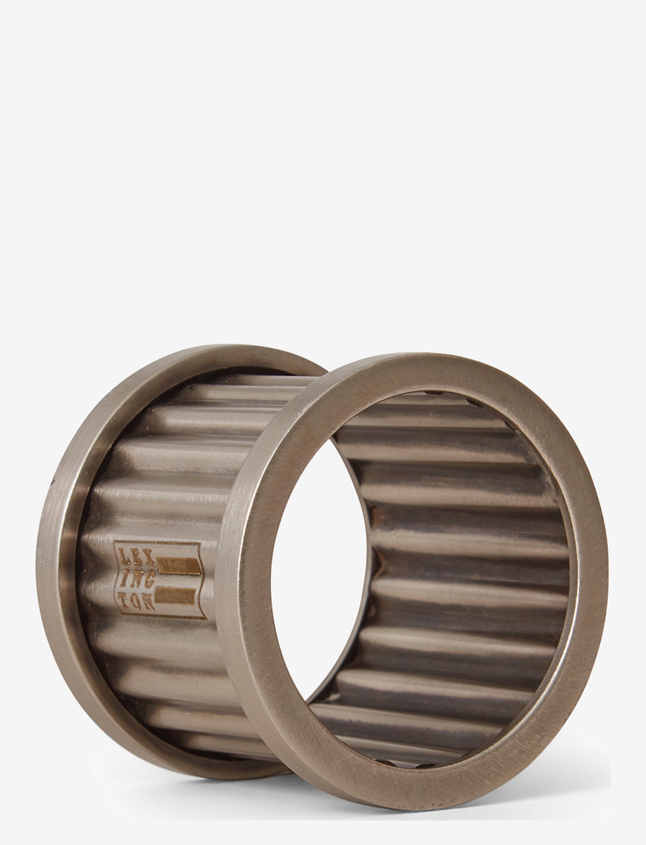 Lexington Home - Metal Napkin Ring with Striped Structure - najniższe ceny - silver - 0