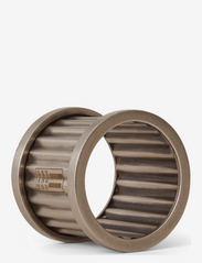 Metal Napkin Ring with Striped Structure - SILVER