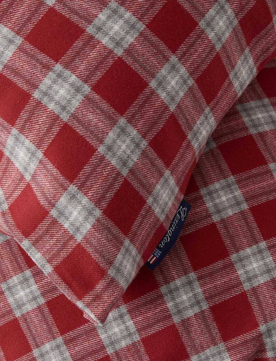 Lexington Home - Red Checked Cotton Flannel Bed Set - voodiriiete komplektid - red/gray/white - 1