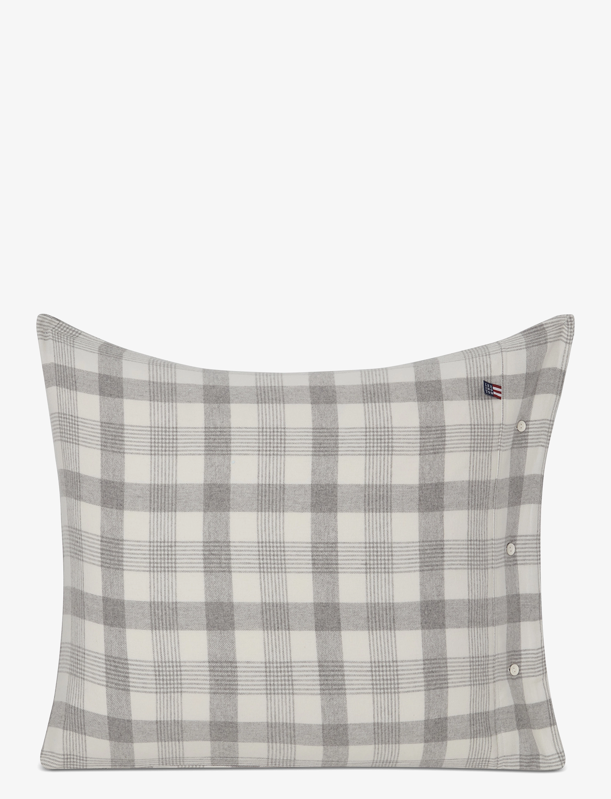 Lexington Home Gray Checked Cotton Flannel Pillowcase - Lexington Clothing - GRAY/WHITE / grey