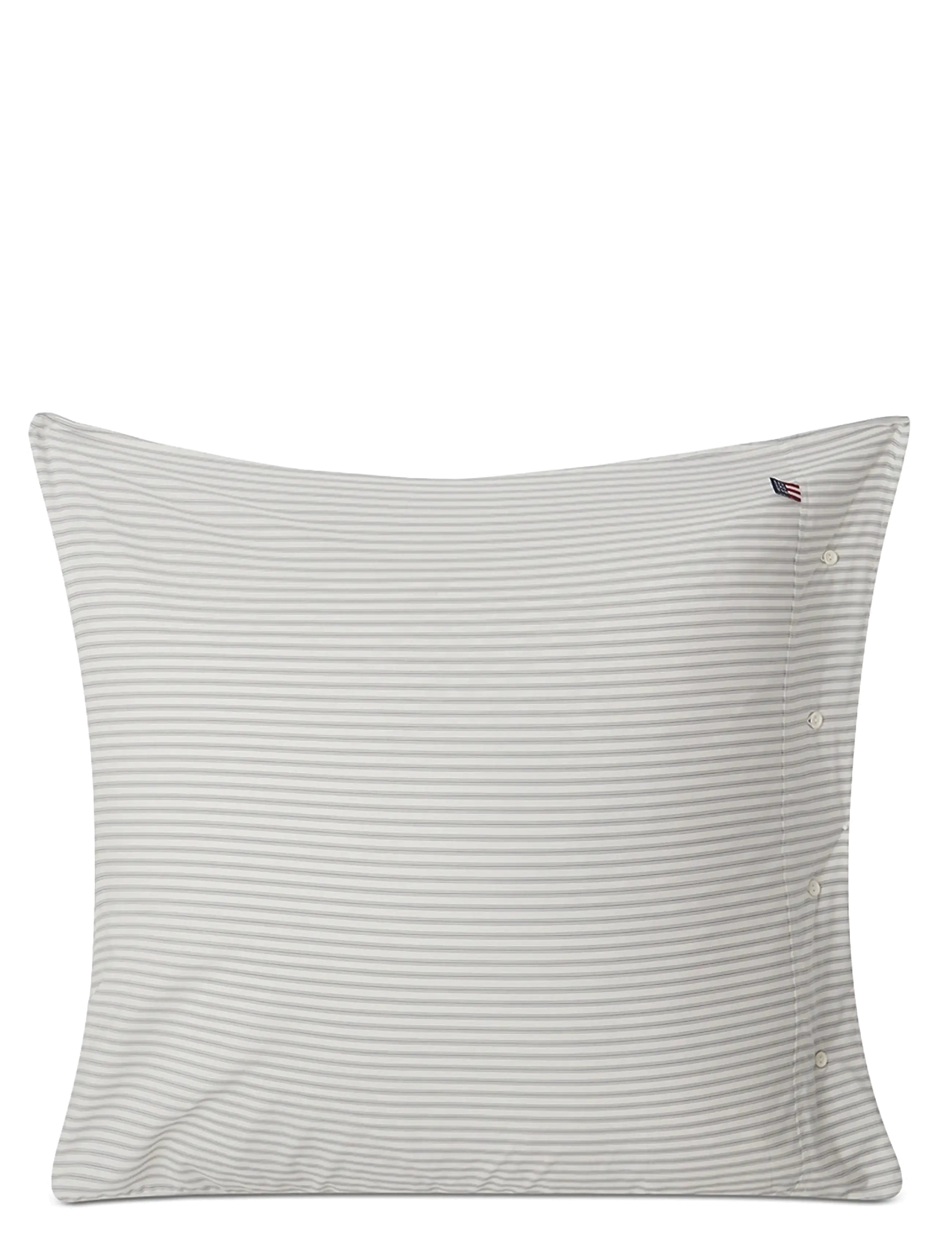 Lexington Home Striped Cotton Poplin Pillowcase - Tekstiler - GRAY/WHITE / grey