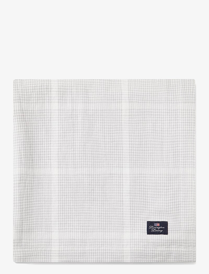 Lexington Home - Cotton/Linen Pepita Check Tablecloth - nach preis einkaufen - white/lt gray - 0