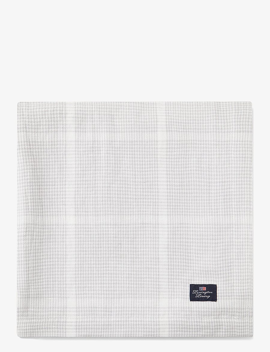 Lexington Home - Cotton/Linen Pepita Check Tablecloth - laudlinad - white/lt gray - 0