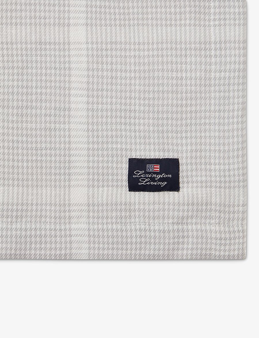 Lexington Home - Cotton/Linen Pepita Check Tablecloth - laudlinad - white/lt gray - 2