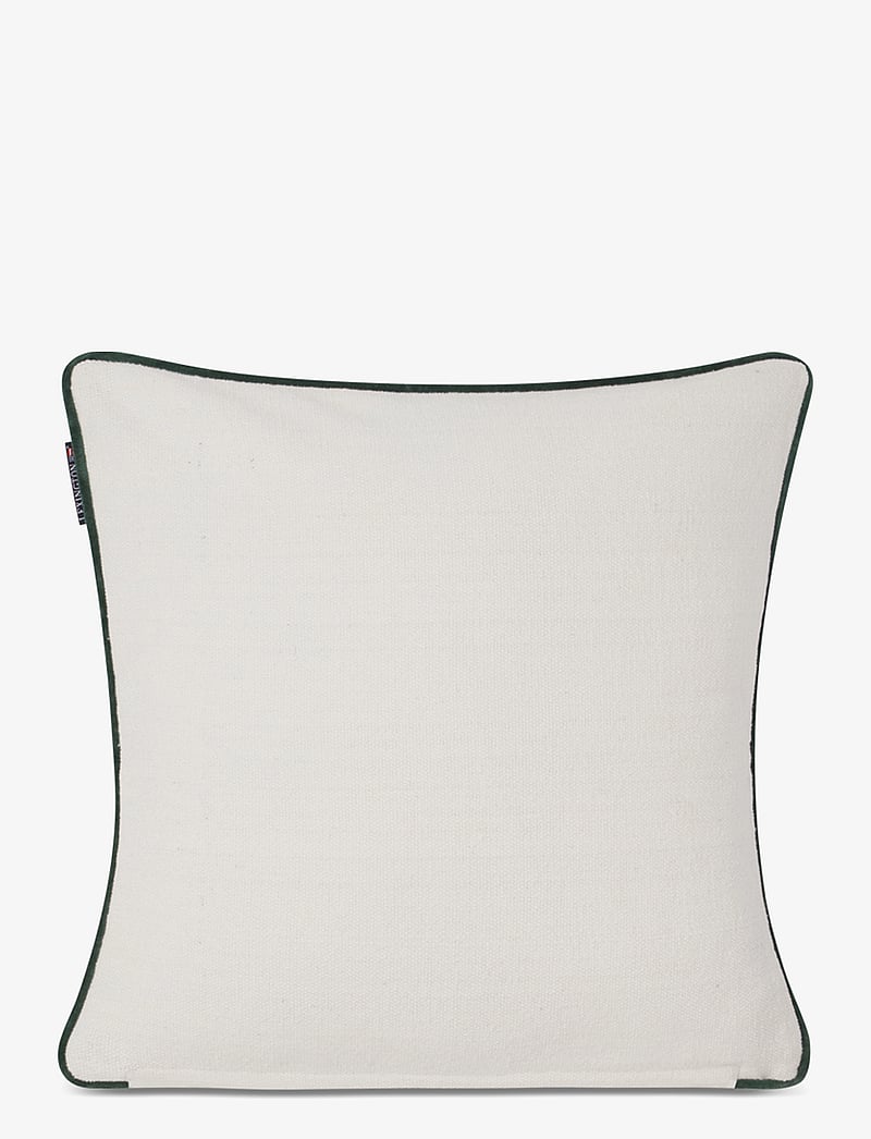 Lexington Home - Mountain Logo Recycled Cotton Canvas Pillow Cover - jultextilier - white/green - 1