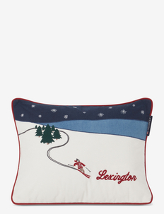 Skier Organic Cotton Twill Pillow, Lexington Home