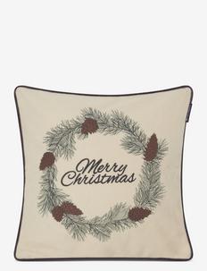 Merry Christmas Wool Mix Pillow Cover, Lexington Home
