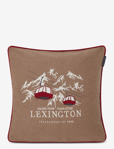 Fresh Snow Ski Lift Wool Mix Pillow Cover, Lexington Home