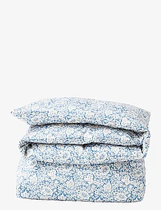 Blue Floral Printed Cotton Sateen Bed Set, Lexington Home