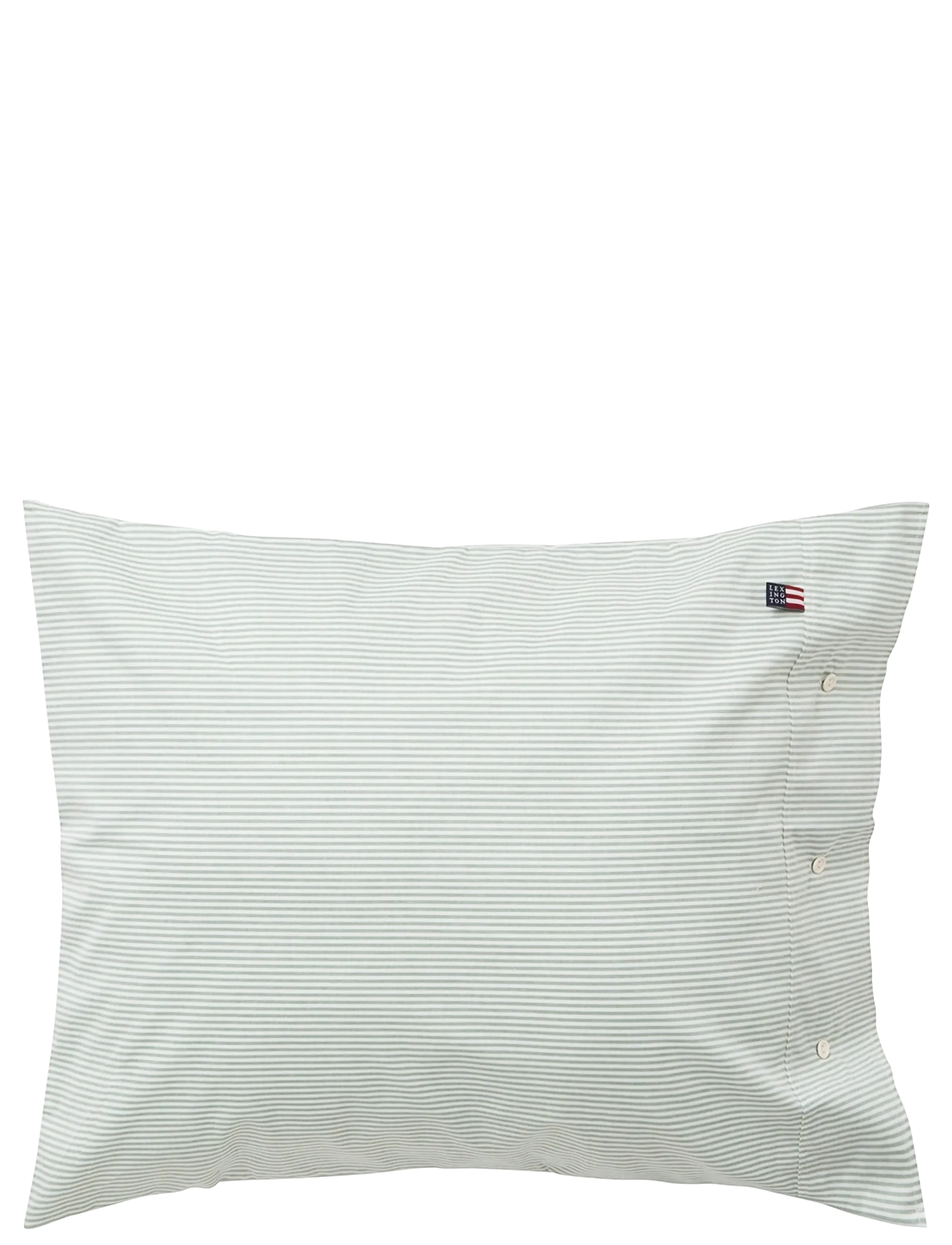 Lexington Home Green/White Striped Cotton Pin Point Pillowcase - Tekstiler - GREEN/WHITE / green