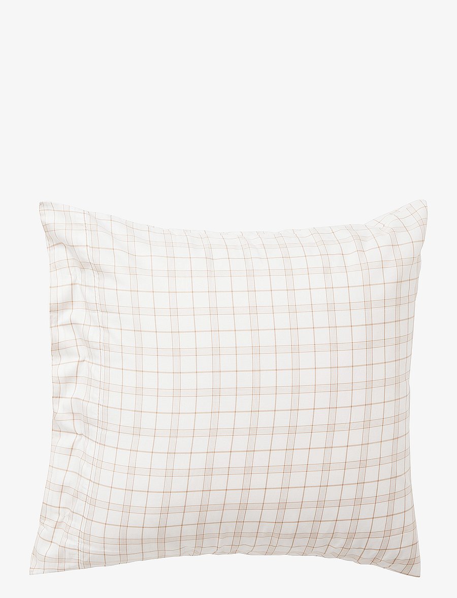 Lexington Home - White/Beige Cecked Lyocell/Cotton Pillowcase - white/beige - 0