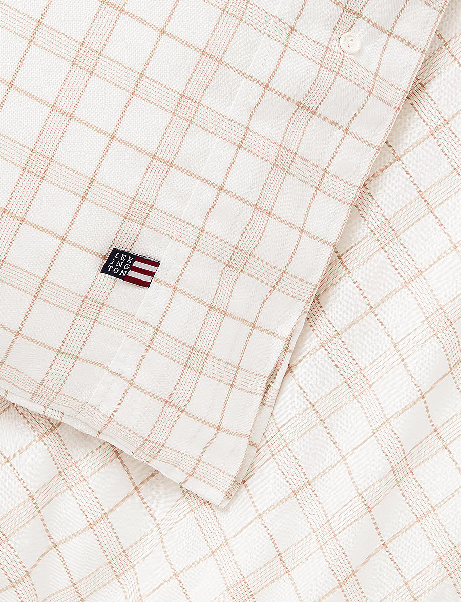 Lexington Home - White/Beige Cecked Lyocell/Cotton Pillowcase - white/beige - 2