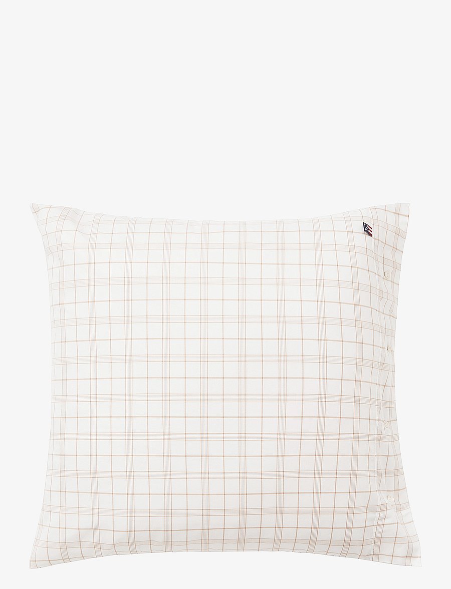 Lexington Home - White/Beige Cecked Lyocell/Cotton Pillowcase - white/beige - 1