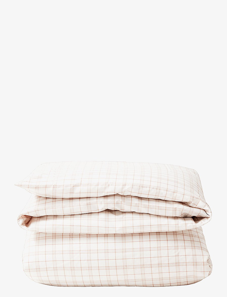 Lexington Home - White/Beige Checked Lyocell/Cotton Bed Set - white/beige - 1