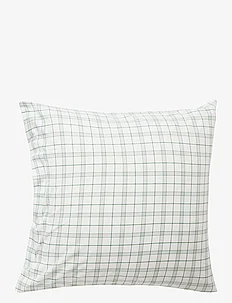 White/Green Checked Lyocell/Cotton Pillowcase, Lexington Home