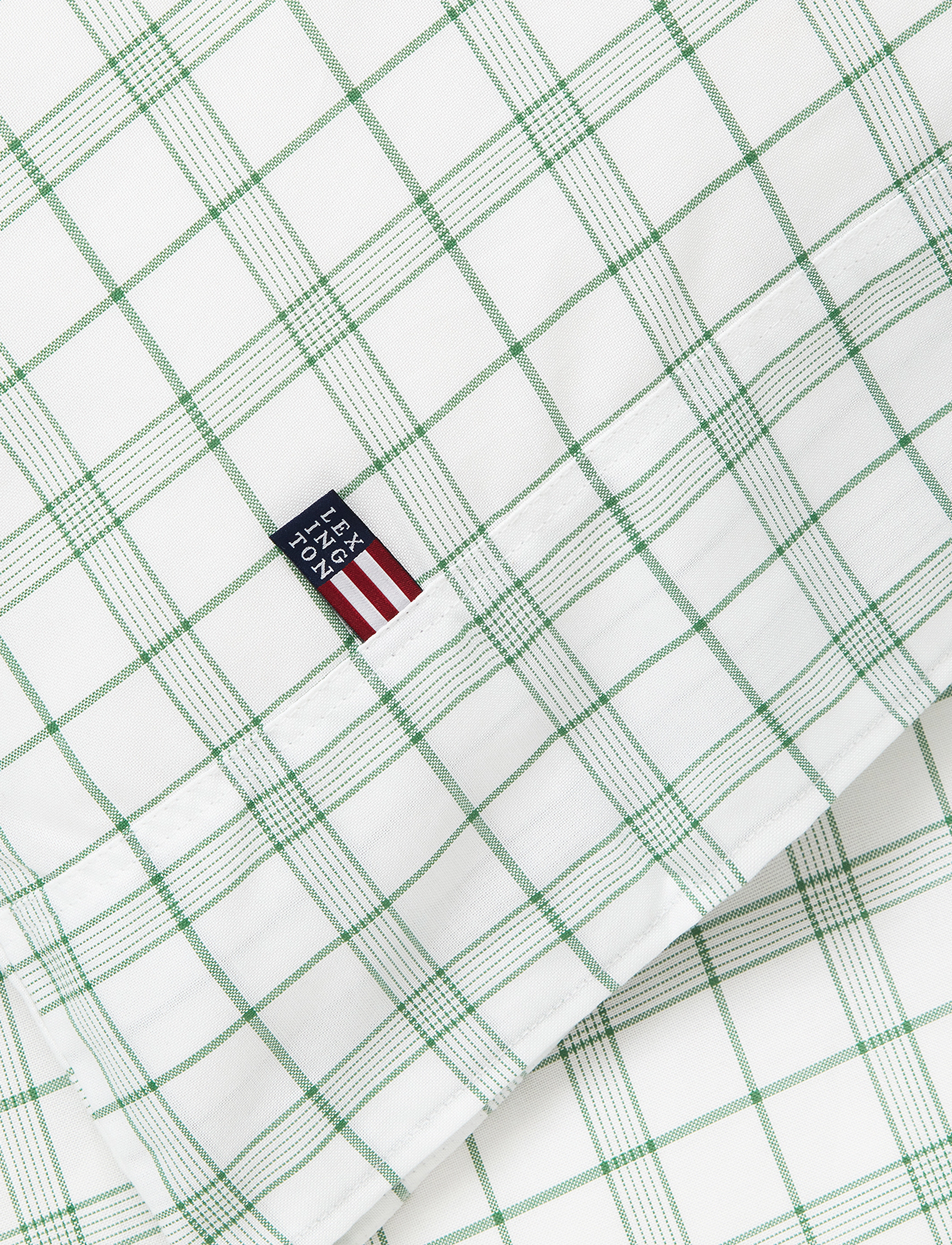 Lexington Home - White/Green Checked Lyocell/Cotton Pillowcase - white/green - 2